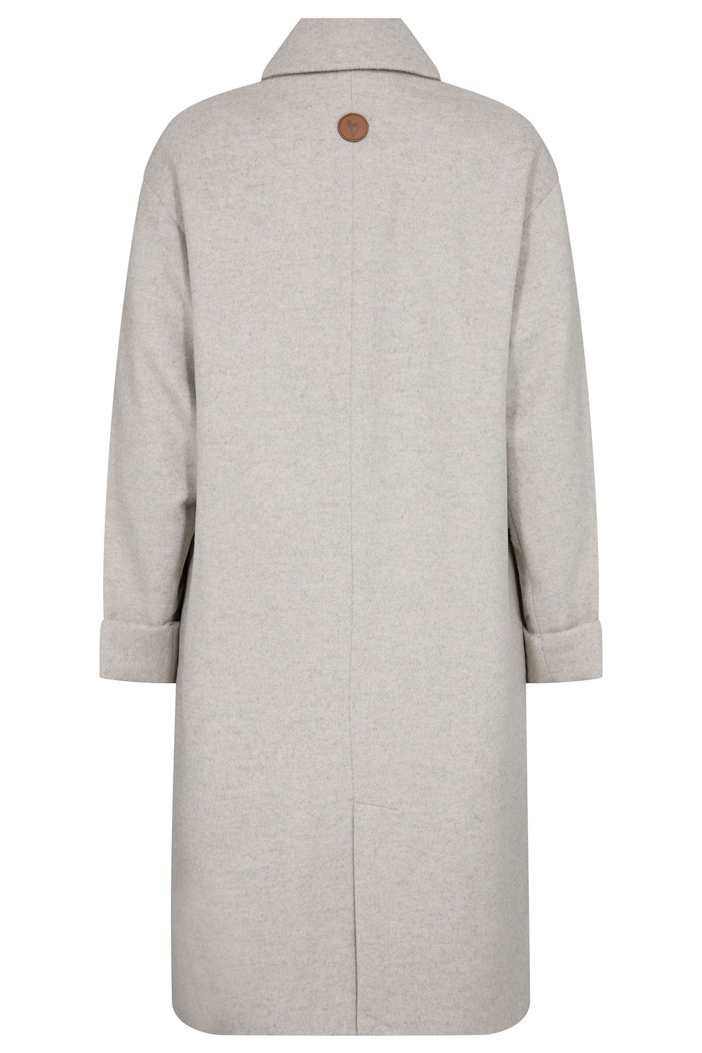 Mos Mosh 155530 Ecru Grey Venice Wool Coat - Dotique