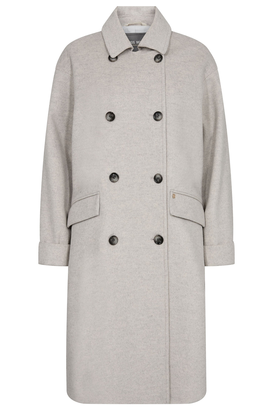 Mos Mosh 155530 Ecru Grey Venice Wool Coat - Dotique