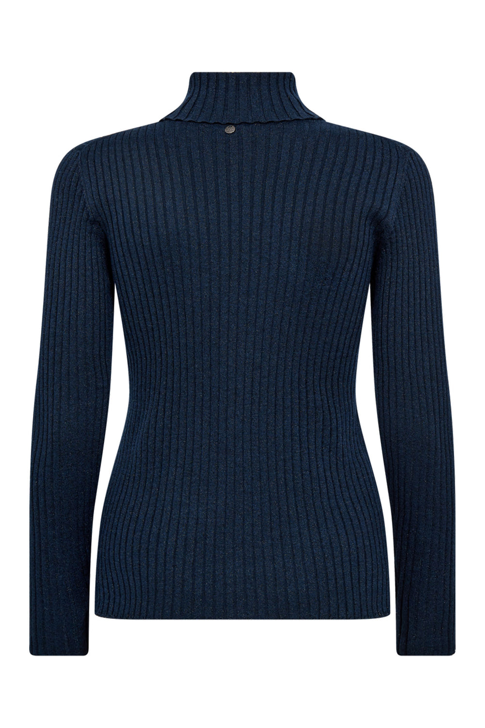 Mos Mosh 158120 MMRelena Pageant Blue Rib Lux Rollneck Jumper - Dotique Chesterfield