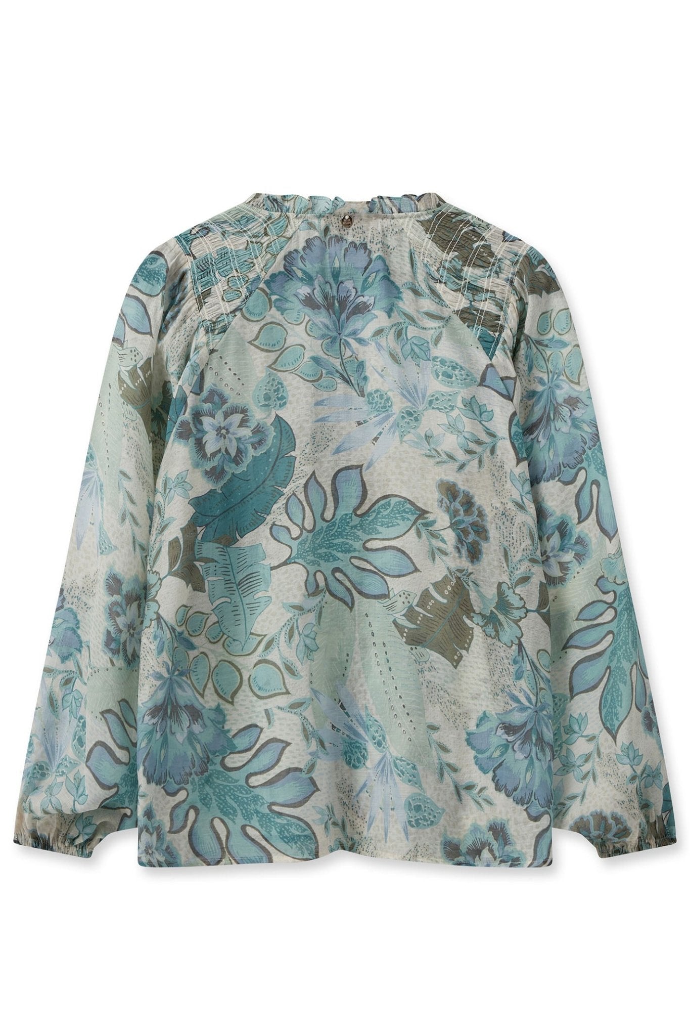 Mos Mosh 159420 MMEisa Wasabi Green Sarasa Floral Print Top - Dotique