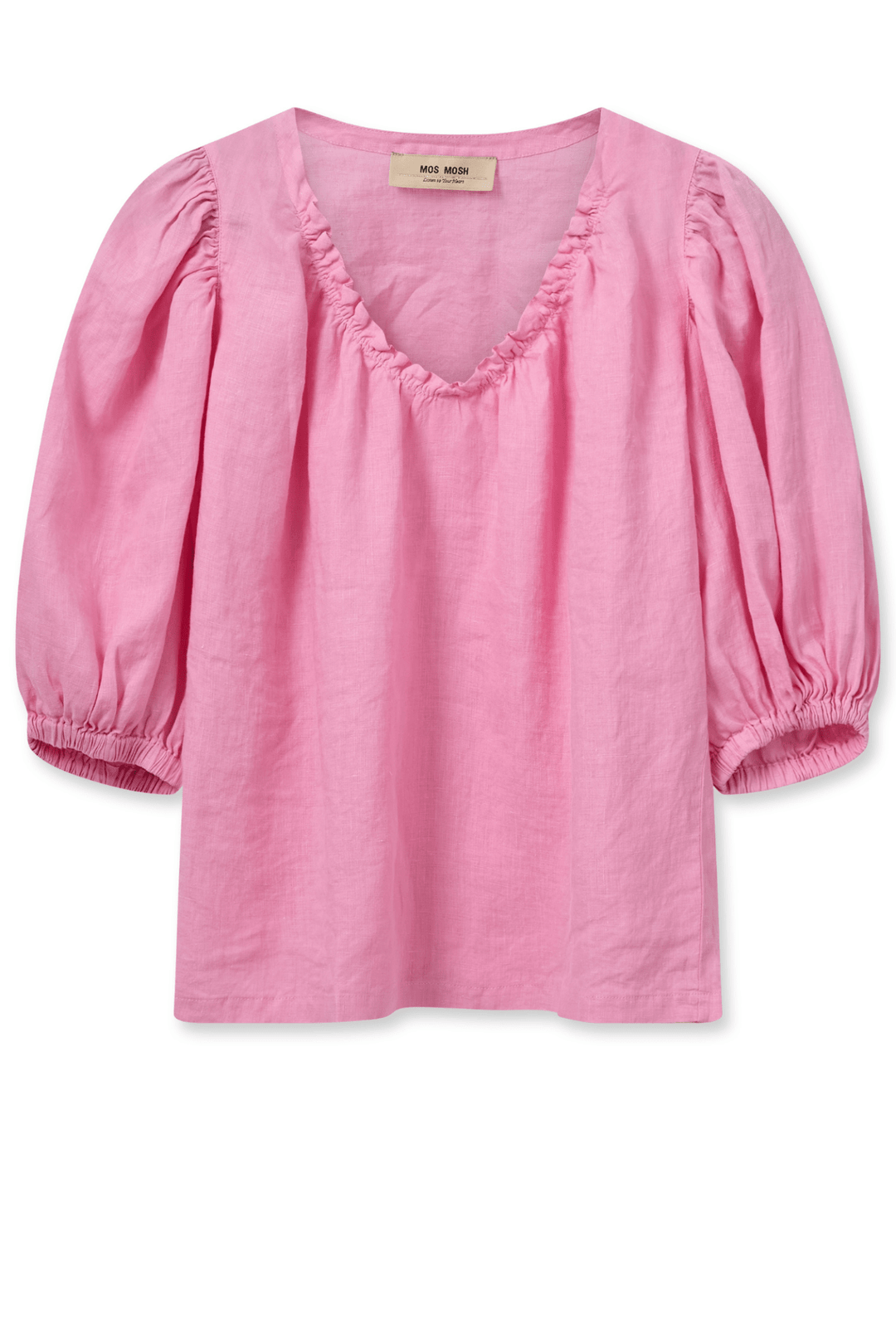 Mos Mosh 160160 MMTaissa Begonia Pink Linen Blouse - Dotique
