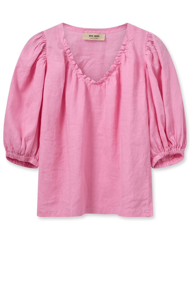 Mos Mosh 160160 MMTaissa Begonia Pink Linen Blouse - Dotique