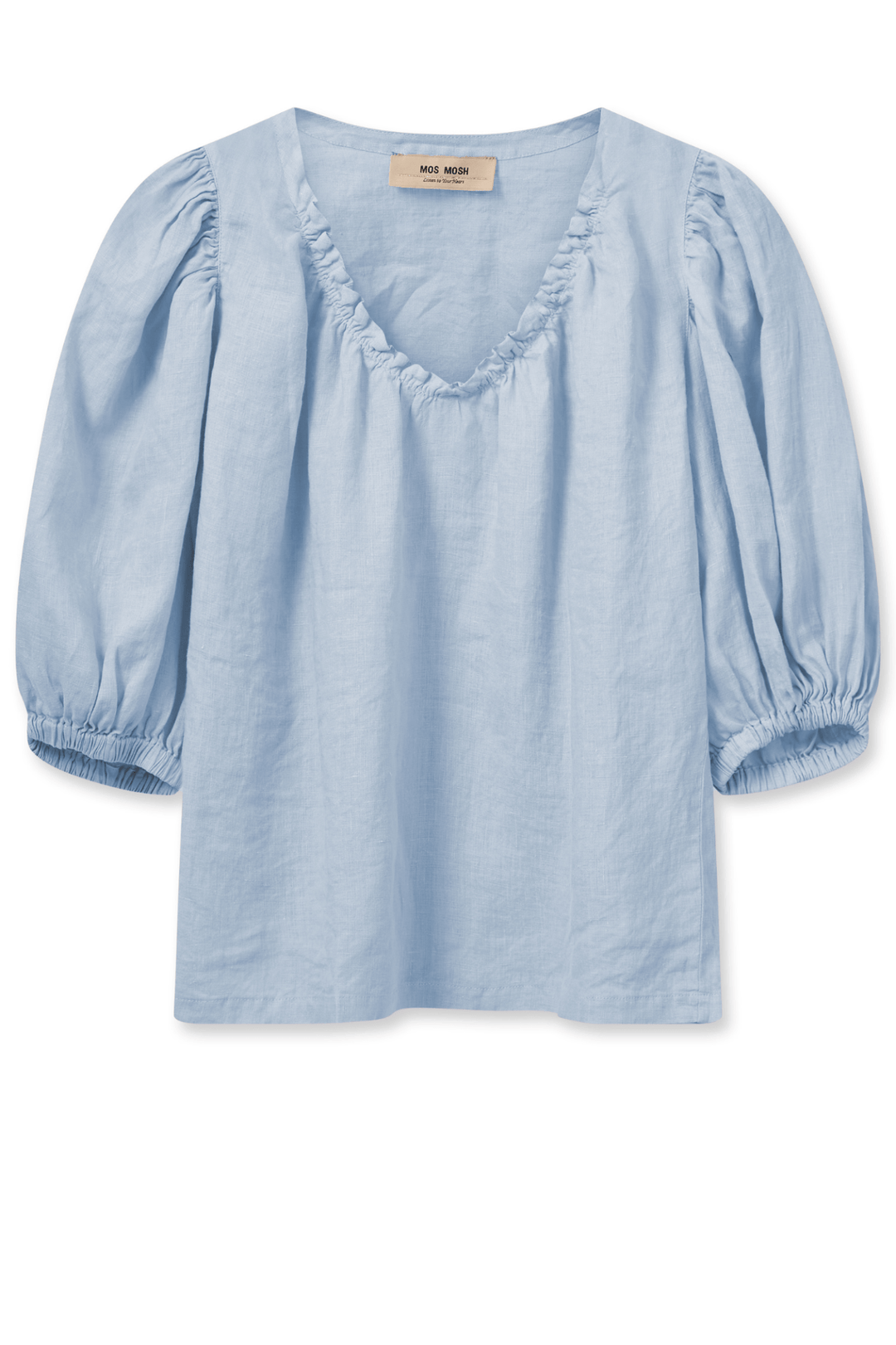 Mos Mosh 160160 MMTaissa Cashmere Blue Linen Blouse - Dotique