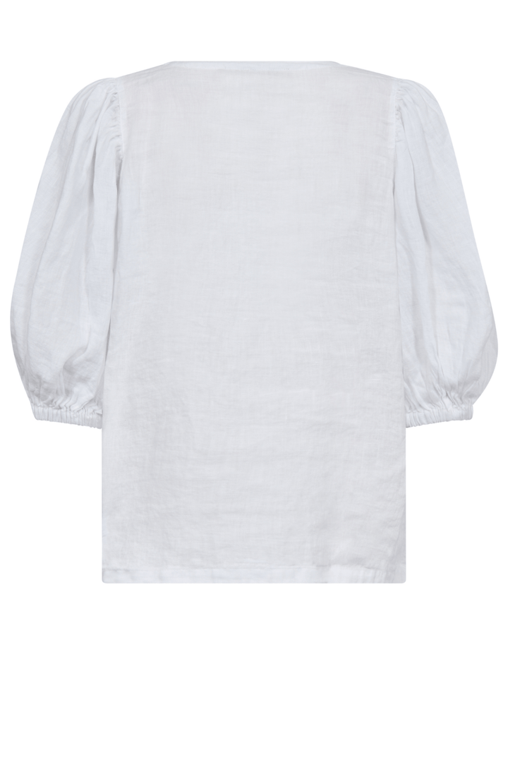 Mos Mosh 160160 MMTaissa White Linen Blouse - Dotique