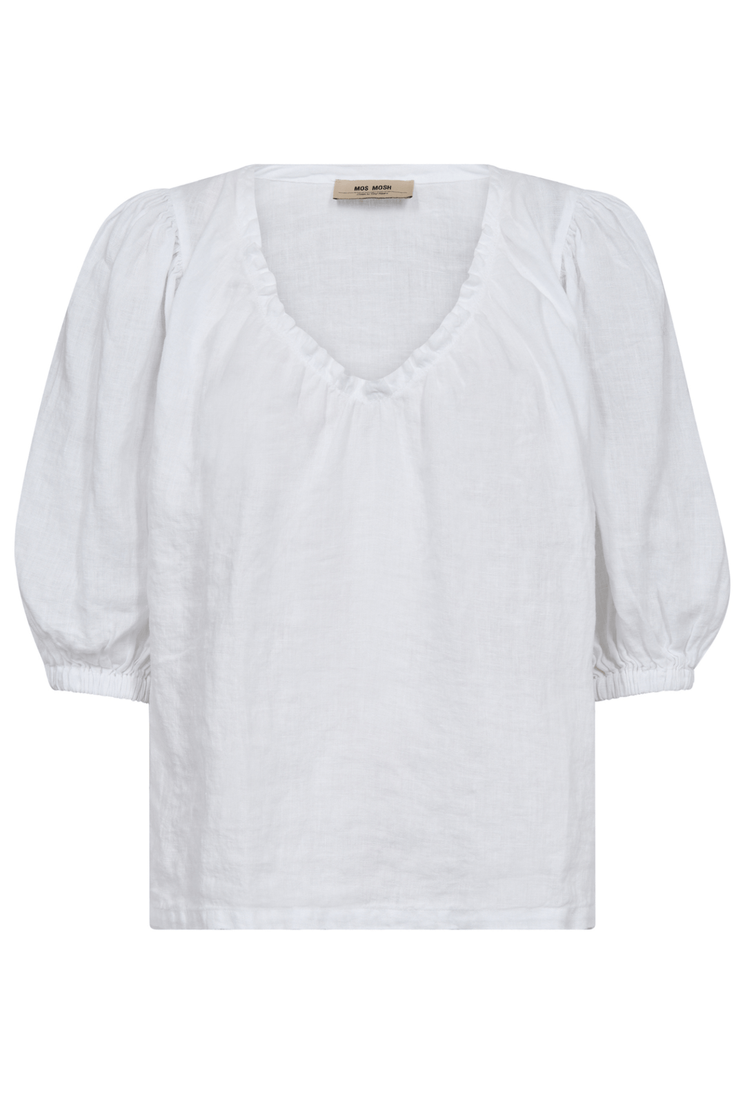 Mos Mosh 160160 MMTaissa White Linen Blouse - Dotique