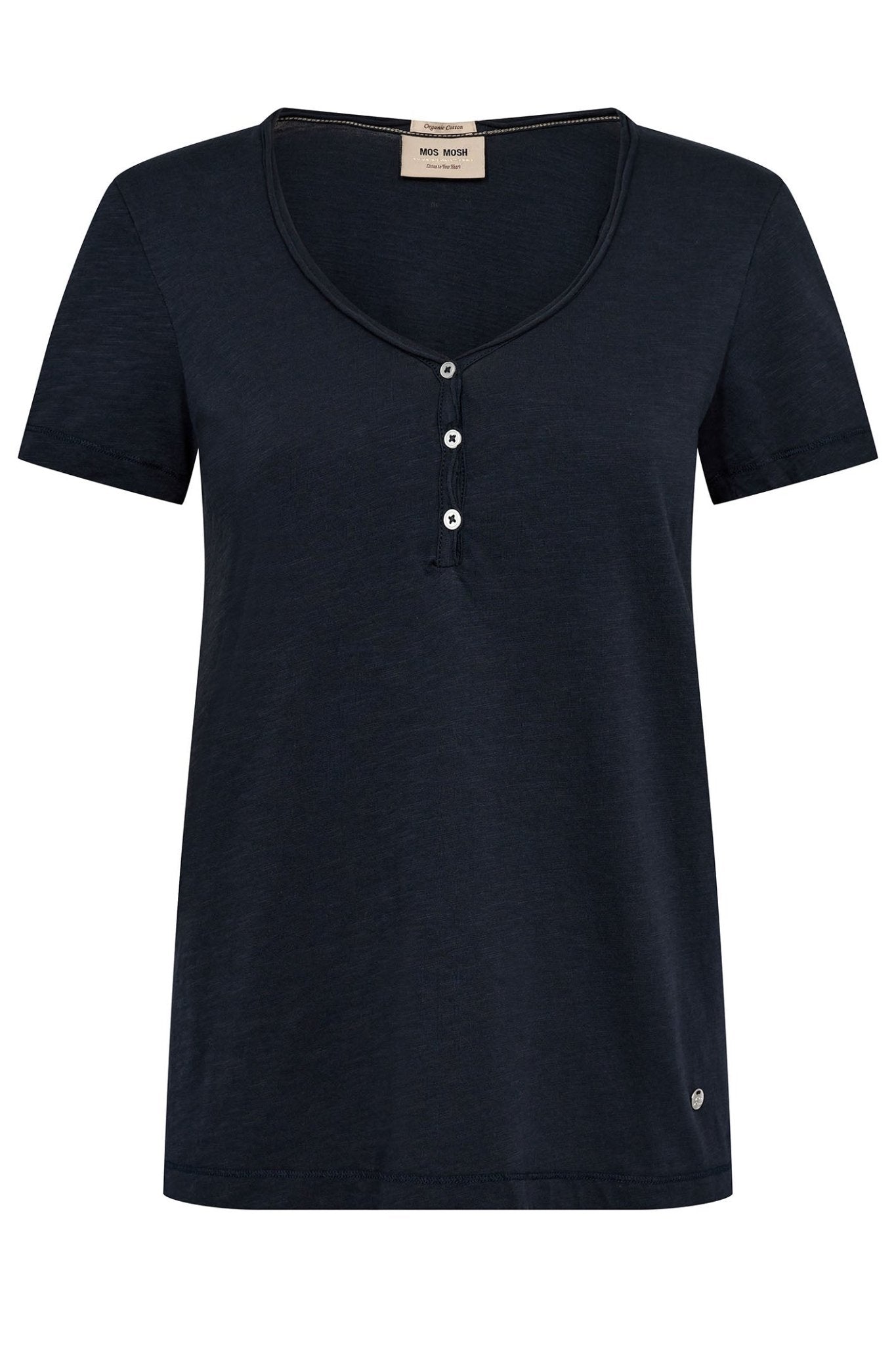 Mos Mosh 160930 MMAstin Salute Navy Basic T-Shirt - Dotique