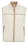 Mos Mosh 165230 Ecru Cream Rowe Teddy Waistcoat Gilet - Dotique