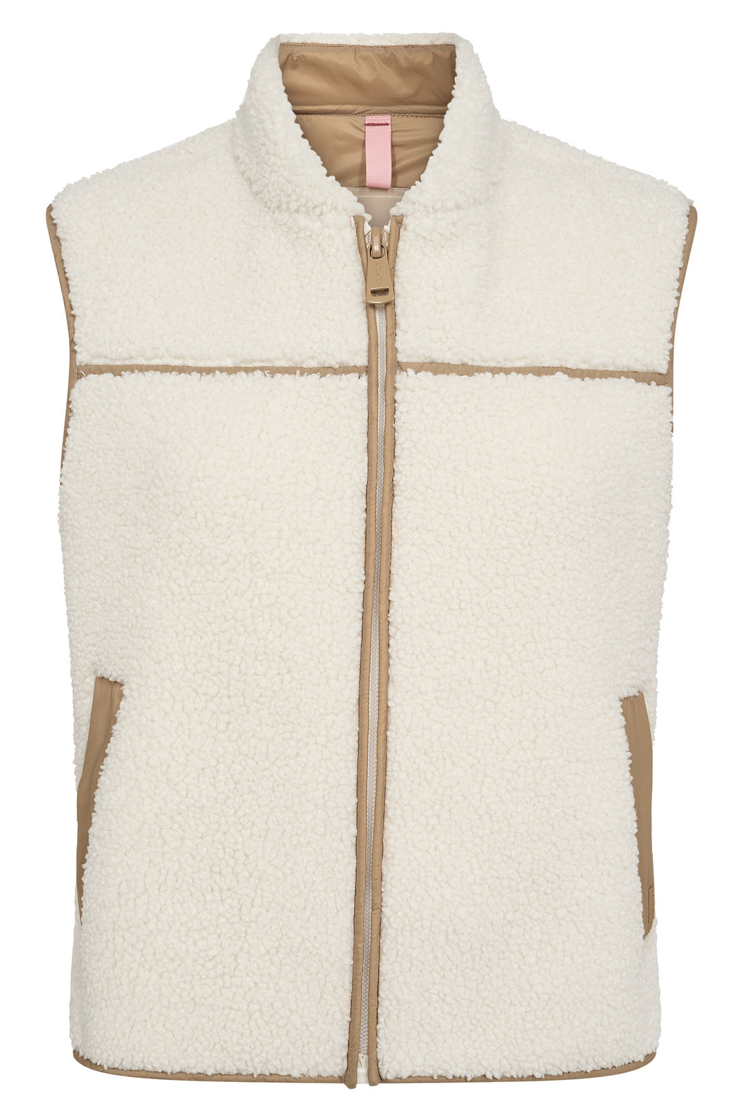 Mos Mosh 165230 Ecru Cream Rowe Teddy Waistcoat Gilet - Dotique