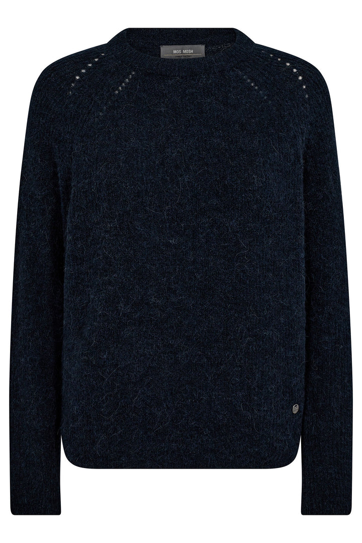 Mos Mosh 165670 Micro Chip Salute Navy Tammy Thora Knit Jumper - Dotique