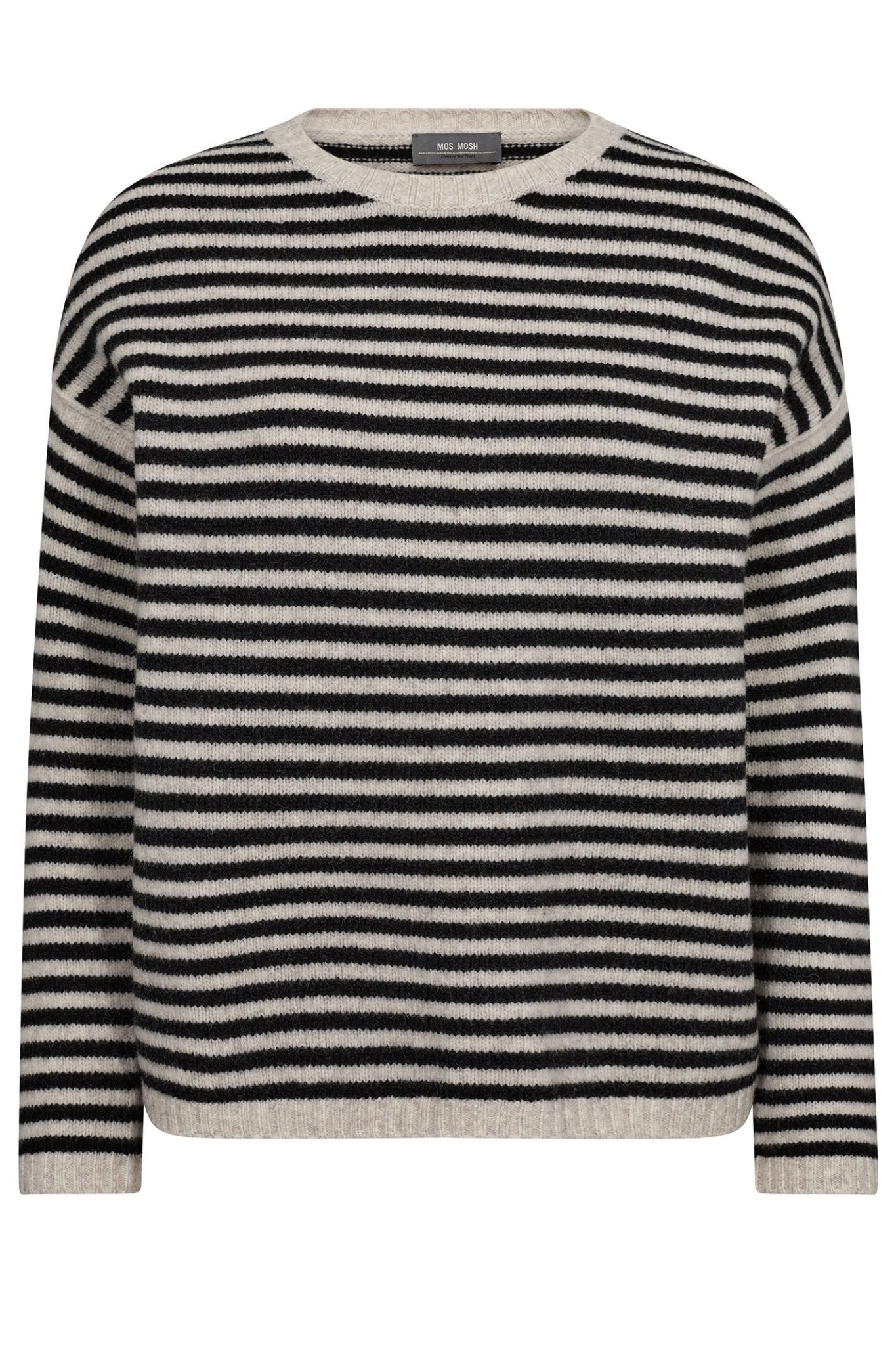 Mos Mosh 165860 Black Khai Stripe Knit Jumper - Dotique