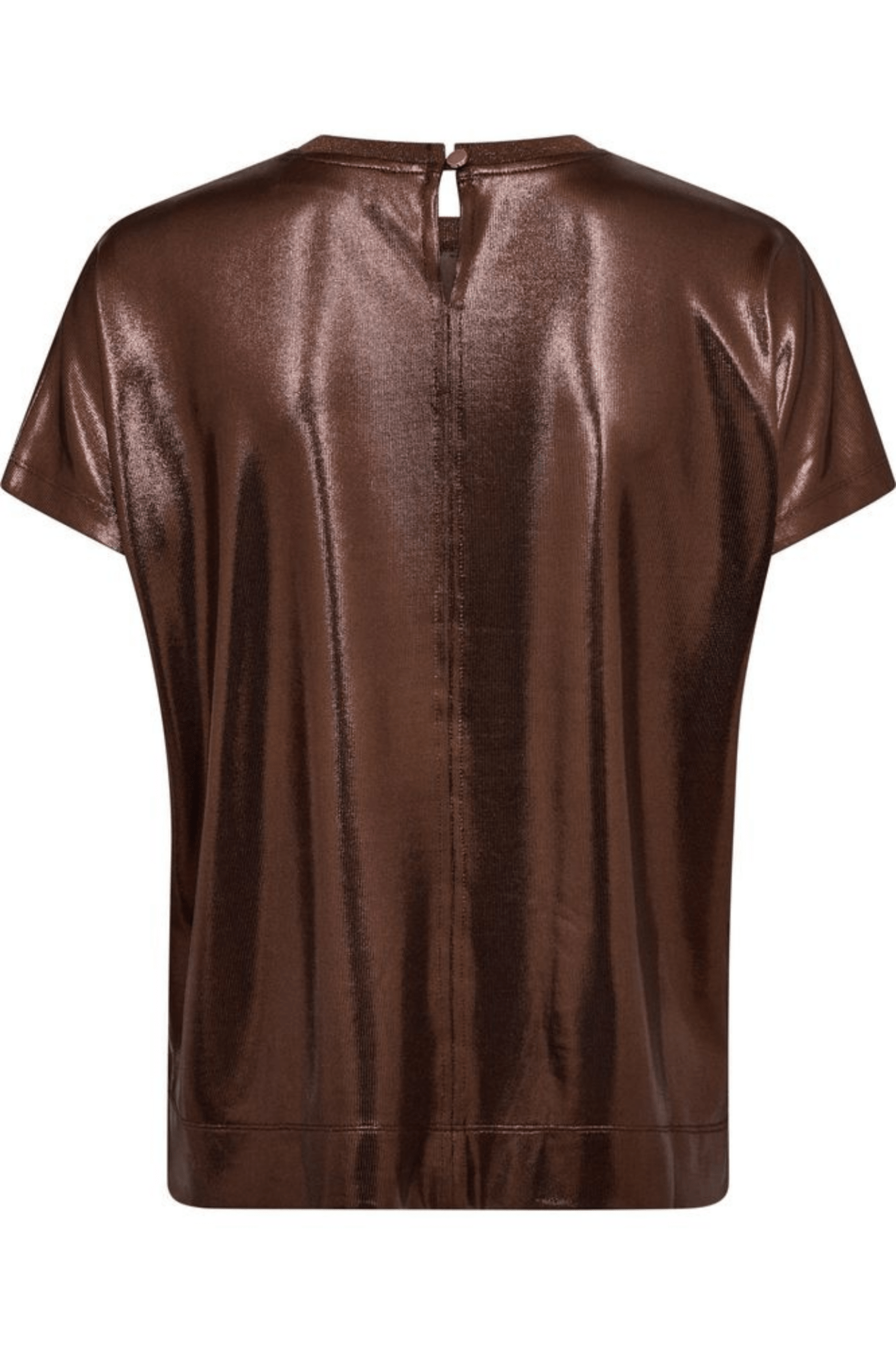 Mos Mosh 167520 MMNivola O - Neck Metallic Tee Bracken - Dotique - Mos Mosh