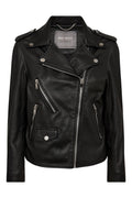 Mos Mosh 168830 MMMitchel Mol Black Leather Biker Style Jacket - Dotique