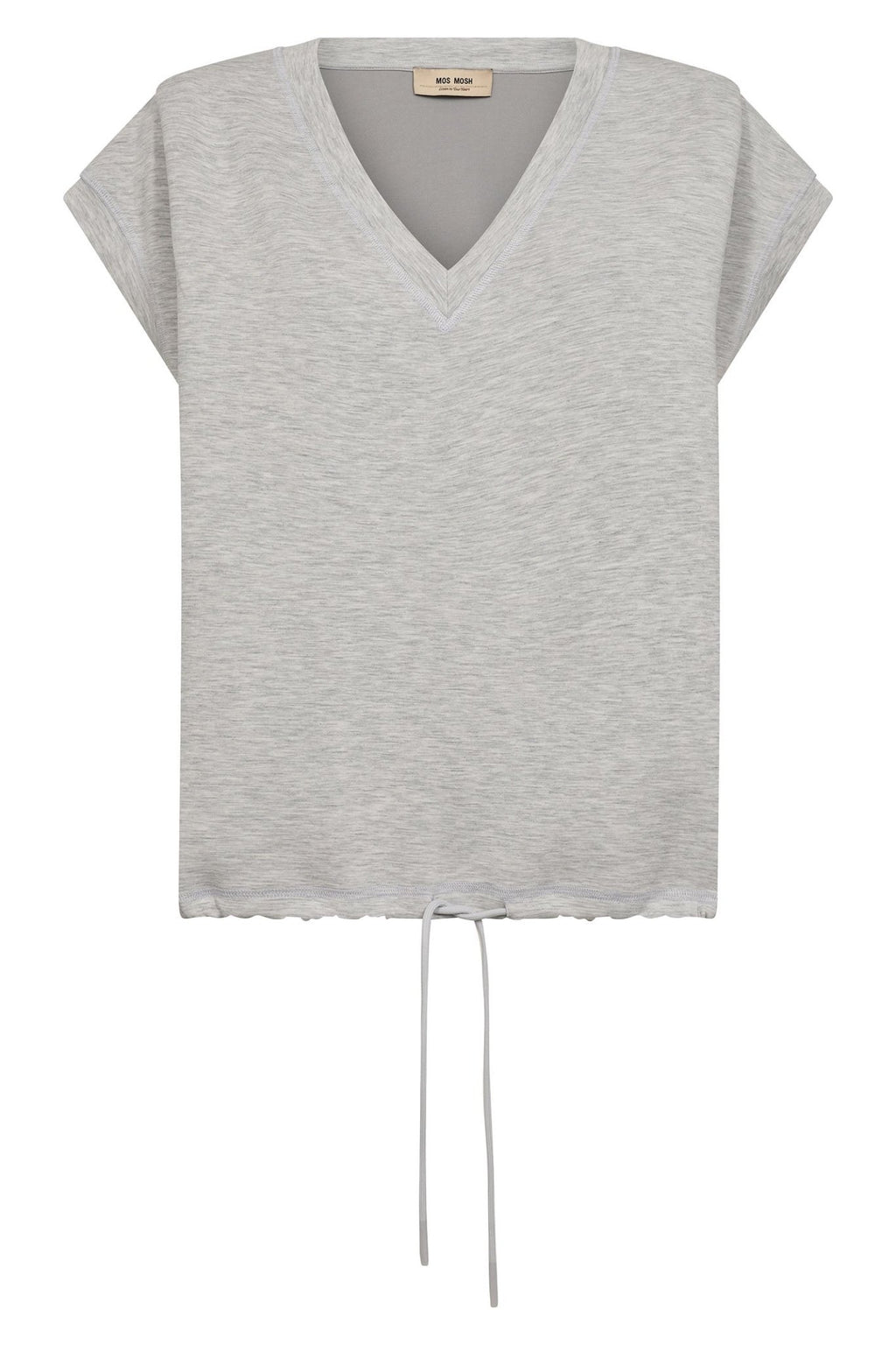 Mos Mosh 170910 MMNadi SL Light Grey Melange O-neck Sweatshirt - Dotique