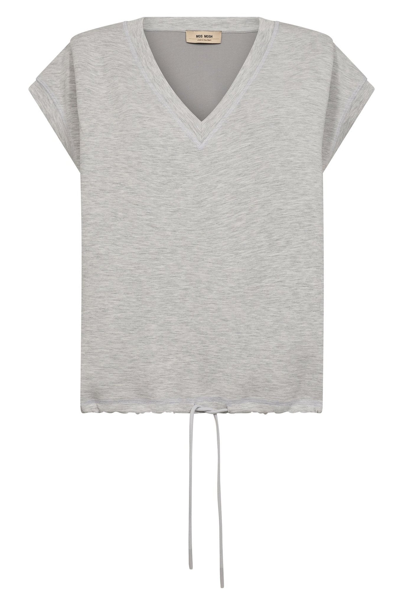 Mos Mosh 170910 MMNadi SL Light Grey Melange O-neck Sweatshirt - Dotique
