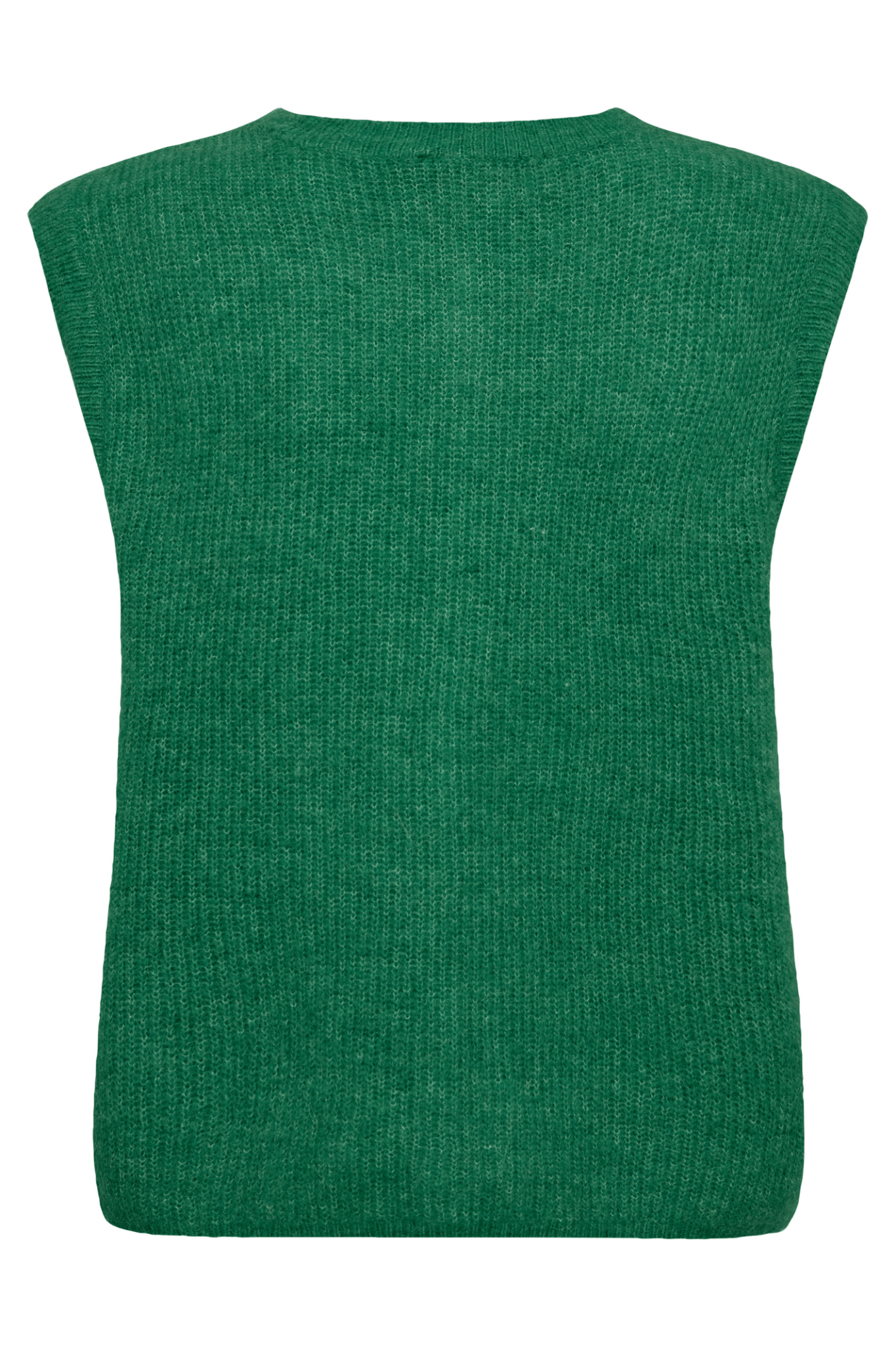 Mos Mosh MMAlmine Thora Knit Vest in Amazon green – alpaca wool blend sleeveless knitted vest with button closure available at Dotique
