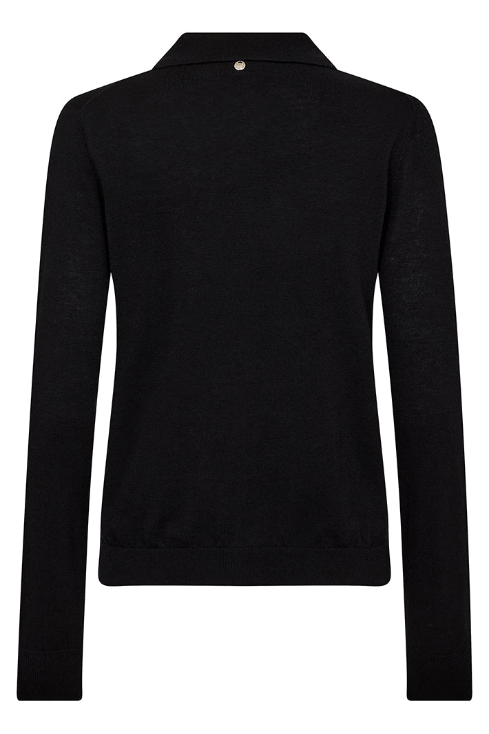 Black long-sleeve shirt on a white background
