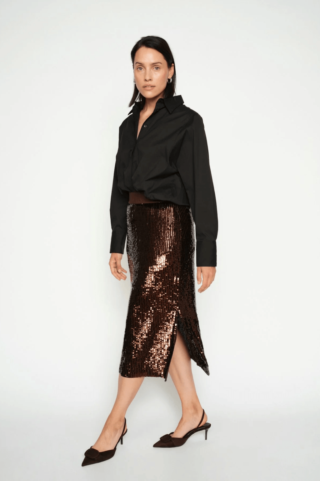 Mos Mosh 175570 MMAdelina Beza Skirt Sequin Bracken - Dotique - Mos Mosh