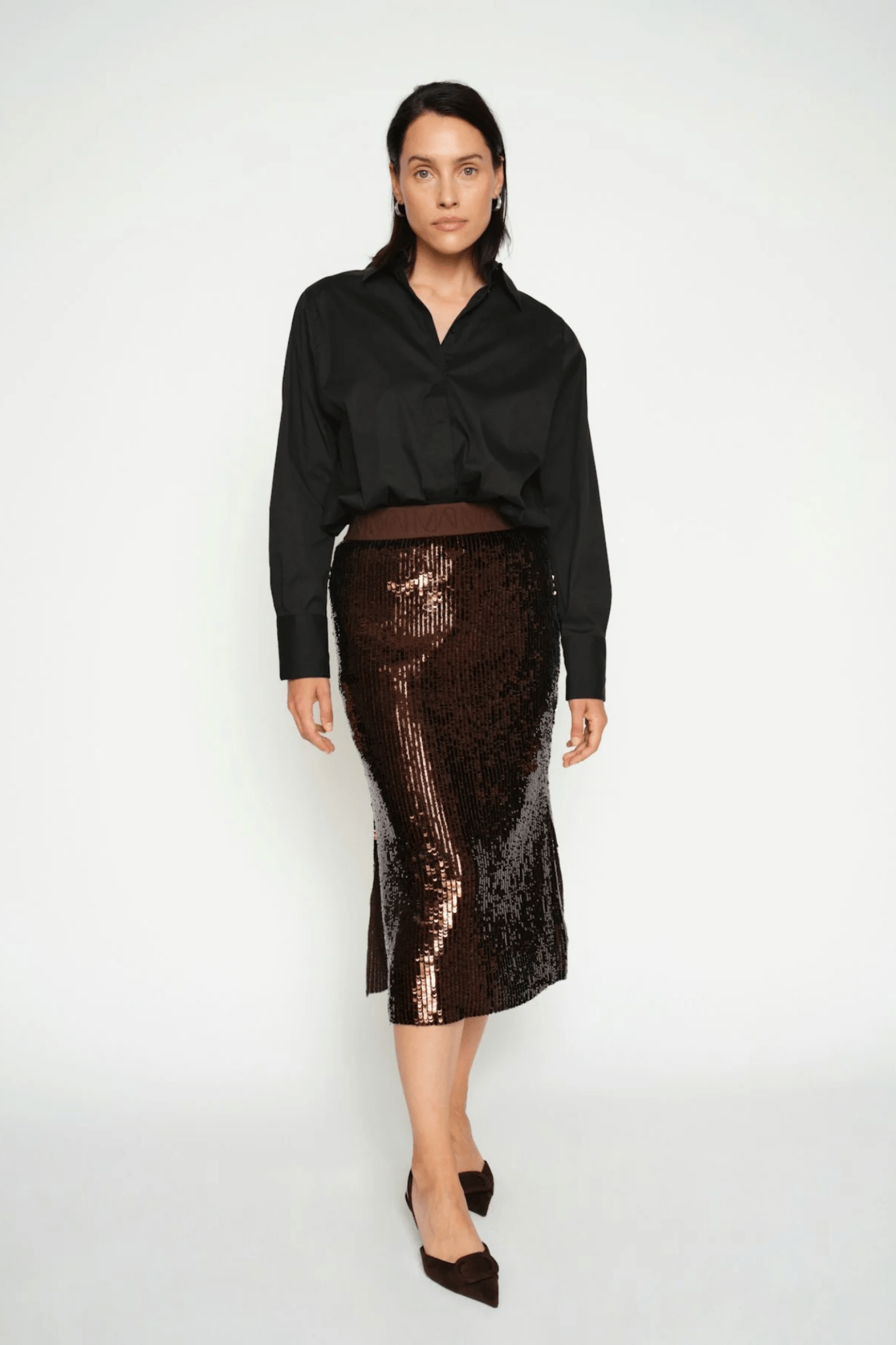 Mos Mosh 175570 MMAdelina Beza Skirt Sequin Bracken - Dotique - Mos Mosh