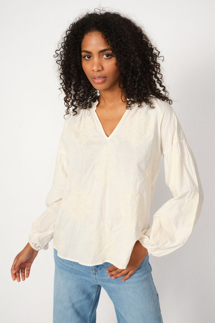 Mos Mosh MMAshi White Voila Blouse - Dotique