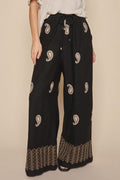 Mos Mosh MMLari Embroidery Pant Trousers Black 163890 - Dotique