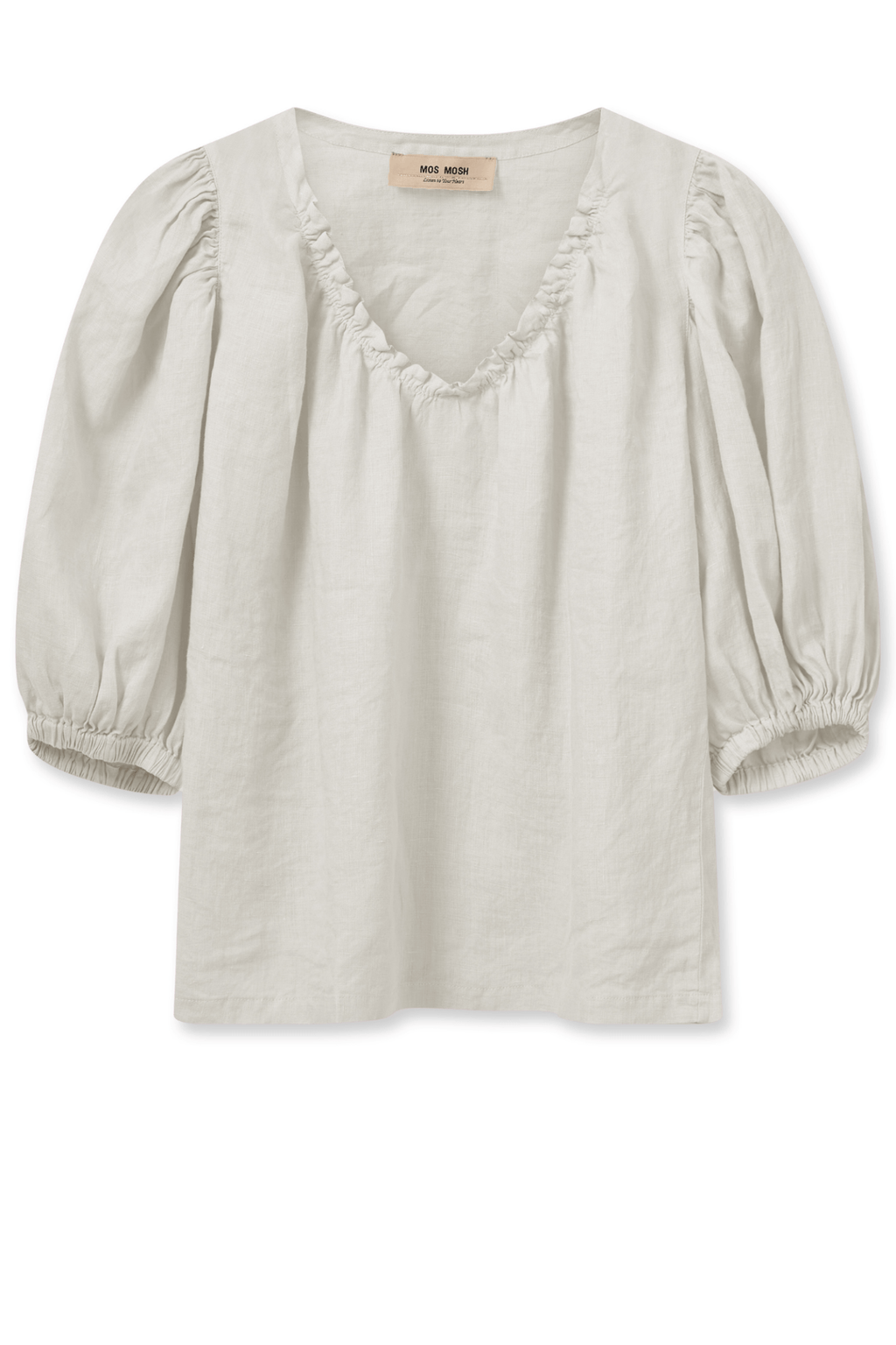 Mos Mosh MMTaissa 160160 Ecru Linen Blouse - Dotique