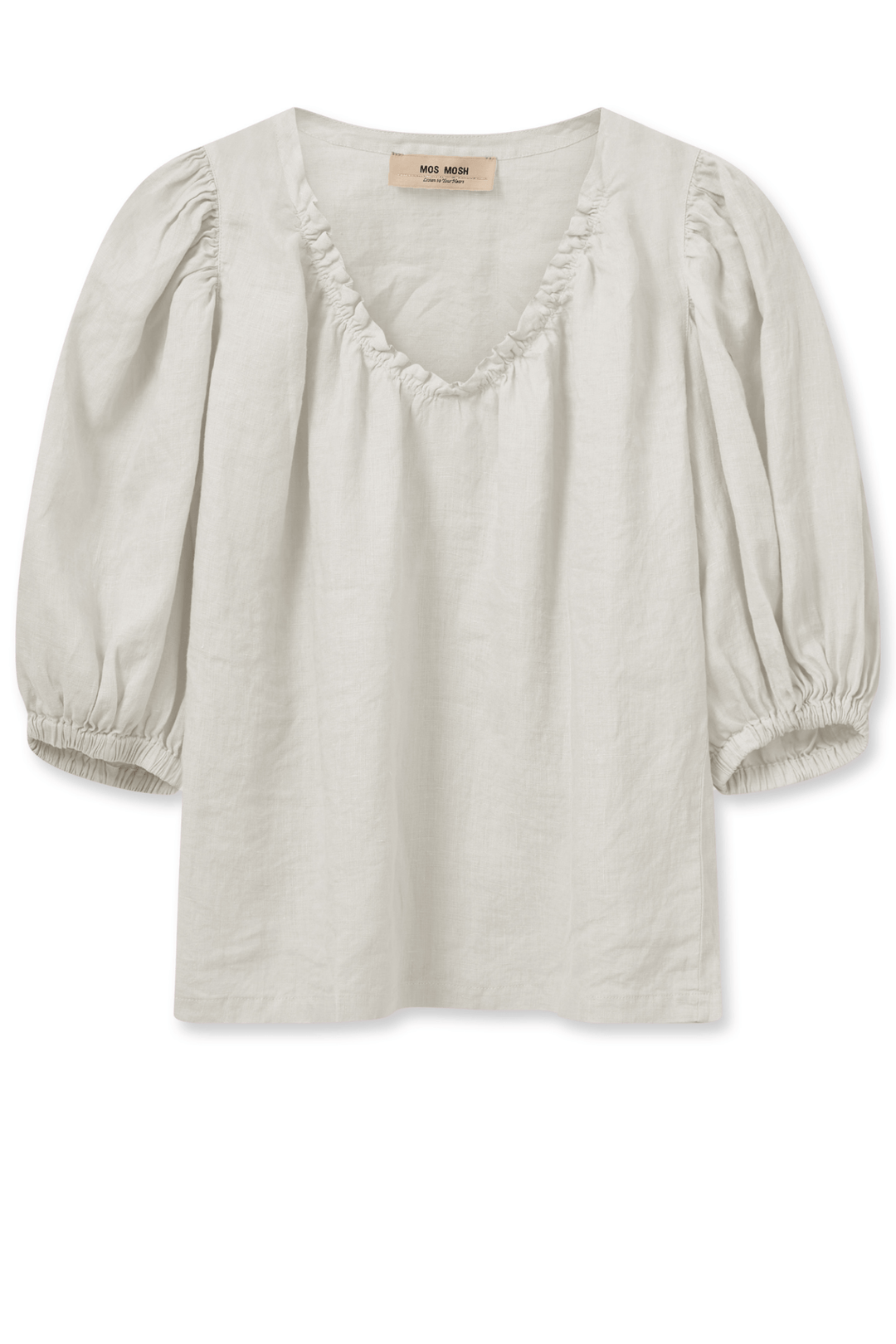 Mos Mosh MMTaissa 160160 Ecru Linen Blouse - Dotique