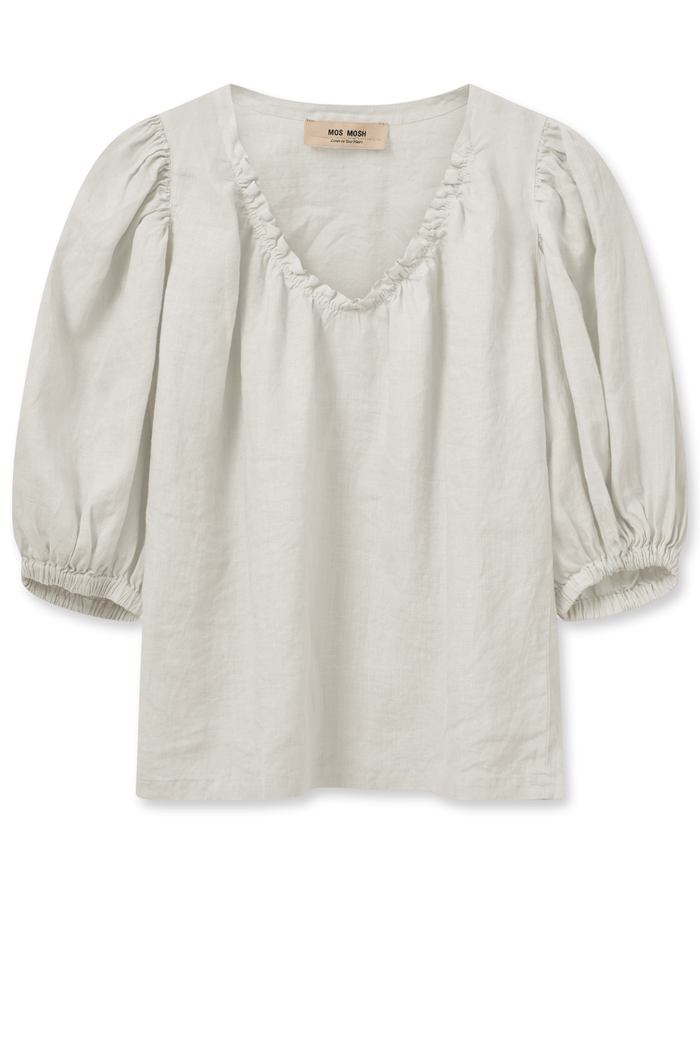 Mos Mosh MMTaissa 160160 Ecru Linen Blouse - Dotique