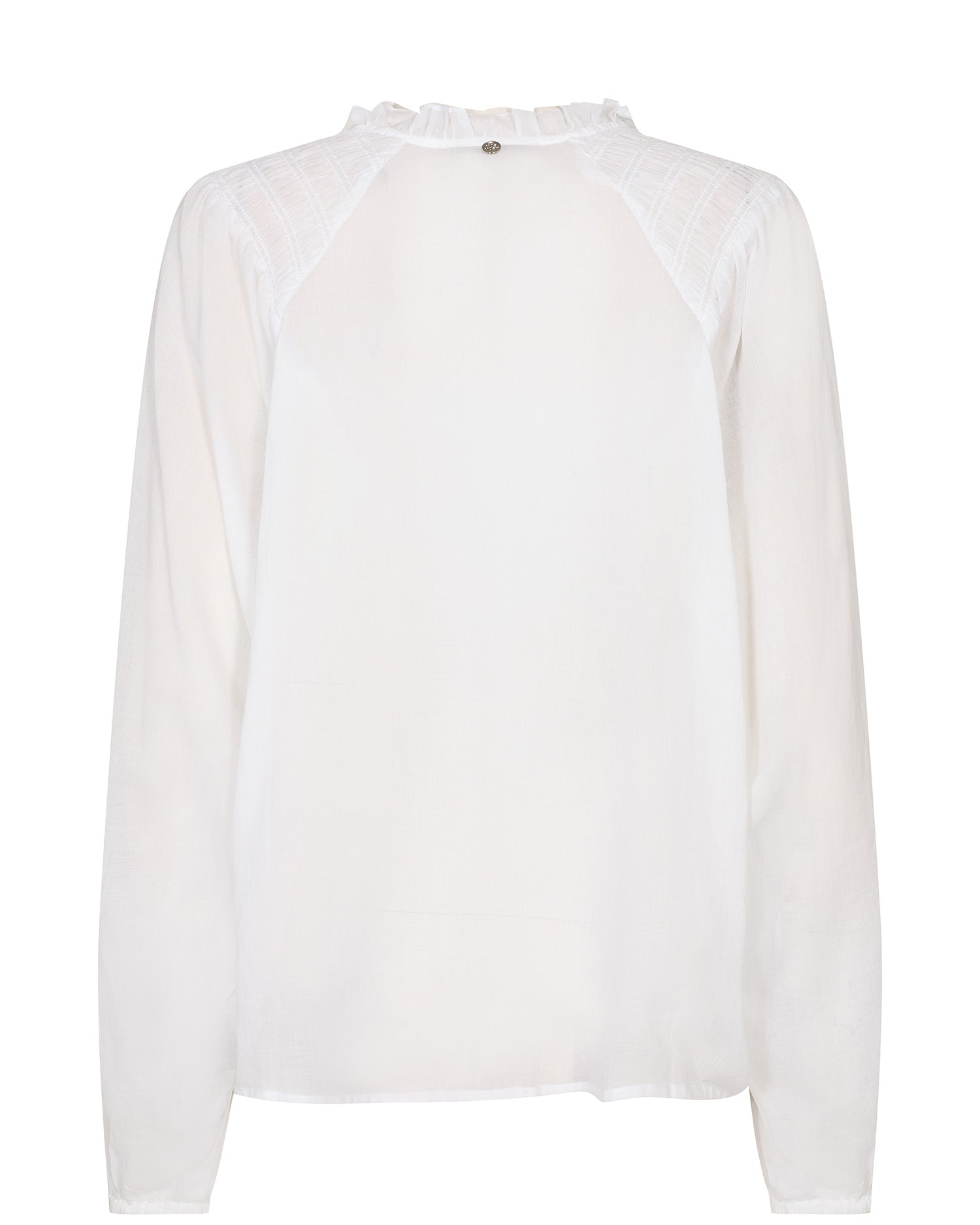 Mos Mosh White MMEisa Cotton Blouse Dotique back
