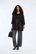 MUNTHE Vinc Textured Sequin Jacket – Black