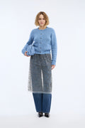 MUNTHE Vovilla Alpaca Cardigan – Blue