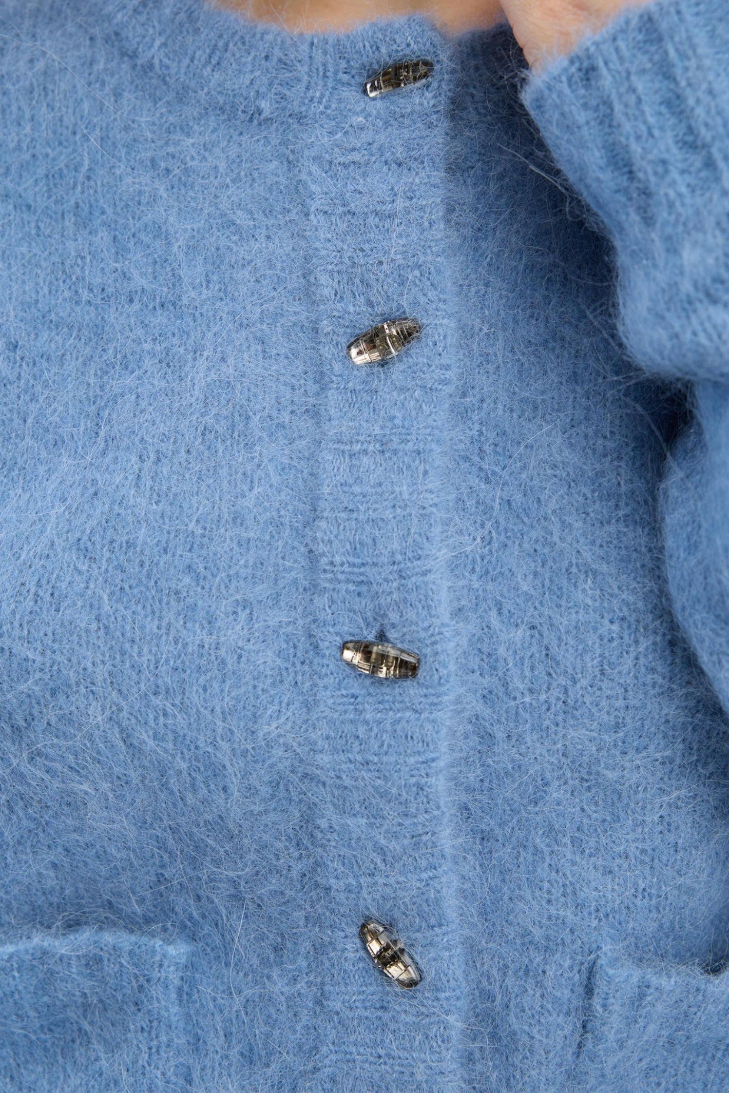 MUNTHE Vovilla Alpaca Cardigan – Blue