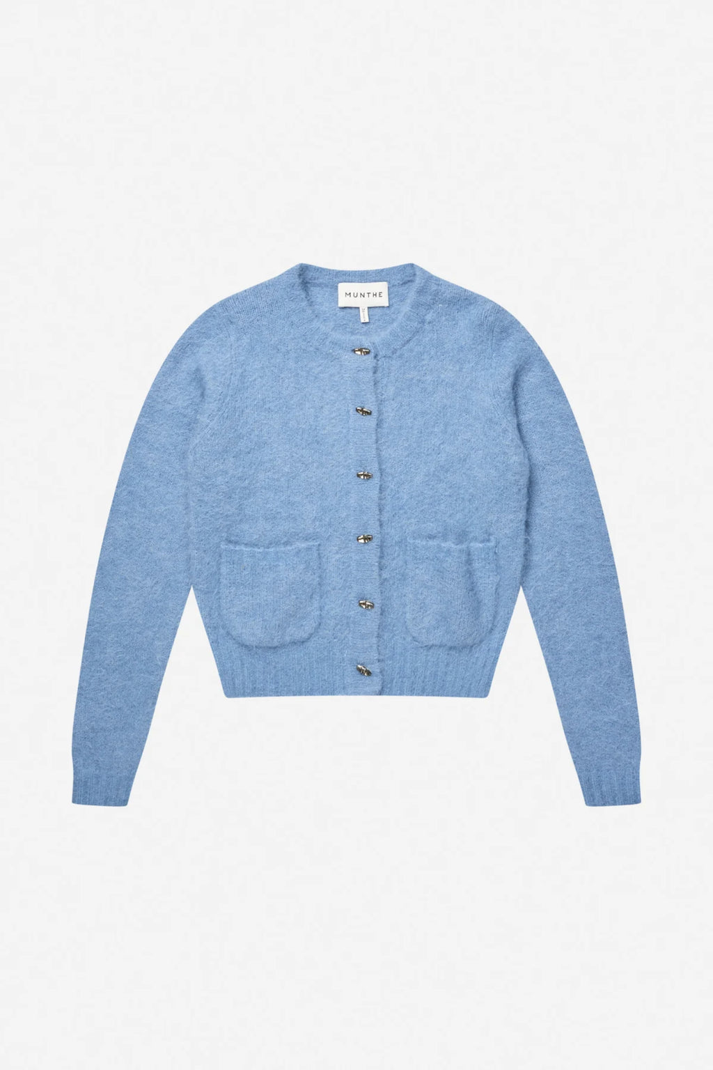 MUNTHE Vovilla Alpaca Cardigan – Blue