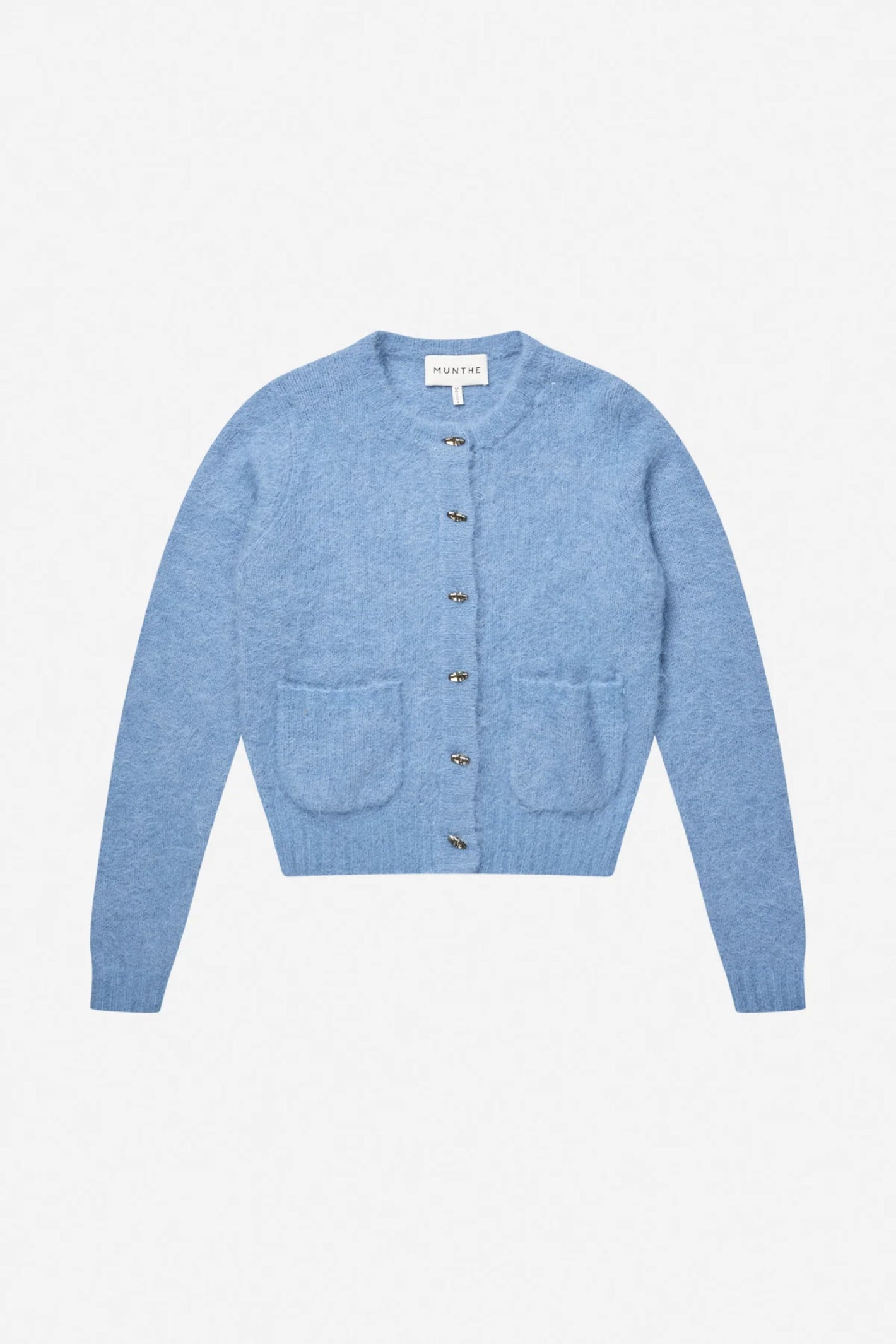 MUNTHE Vovilla Alpaca Cardigan – Blue