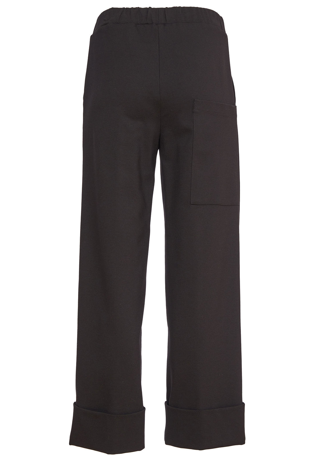 Naya 256 Black Turn-Up Trouser with Side Pocket - Dotique