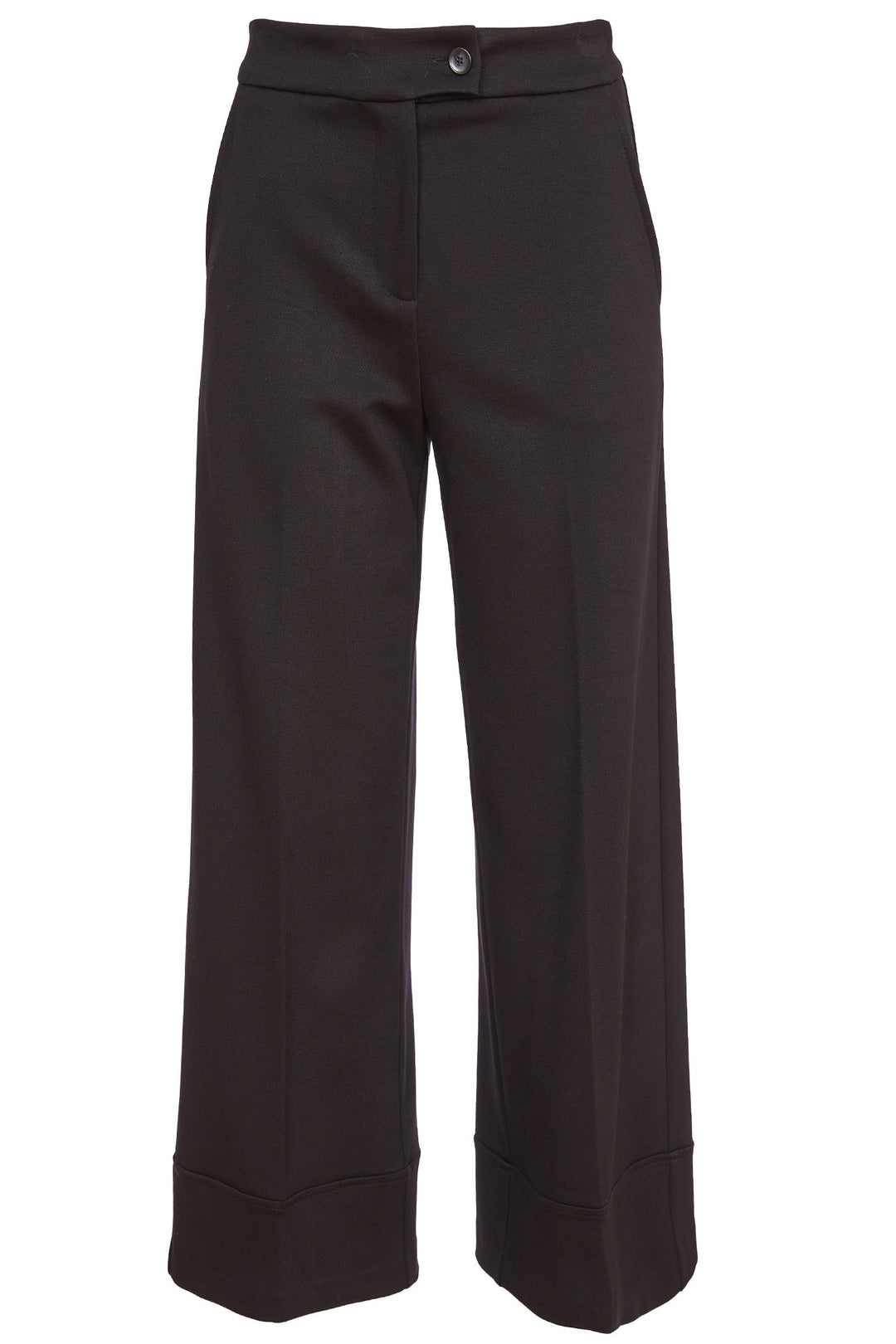 Naya 256 Black Turn-Up Trouser with Side Pocket - Dotique