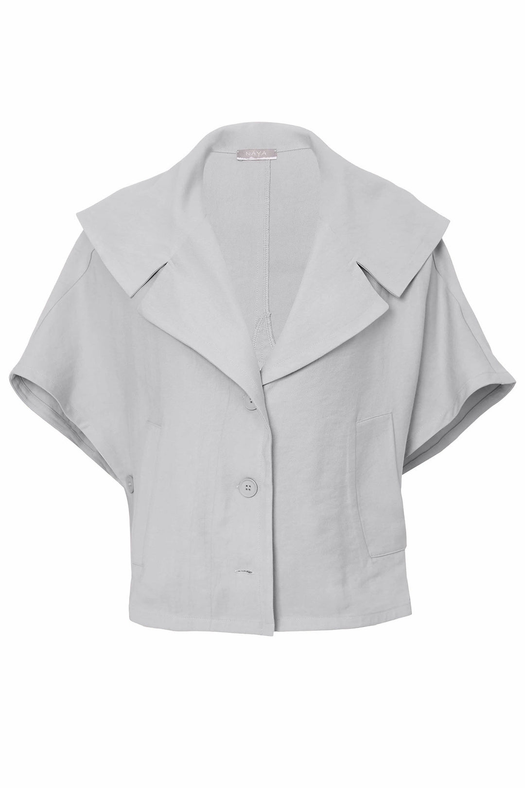 Naya NAS25169 Silver Shawl Collar Jacket