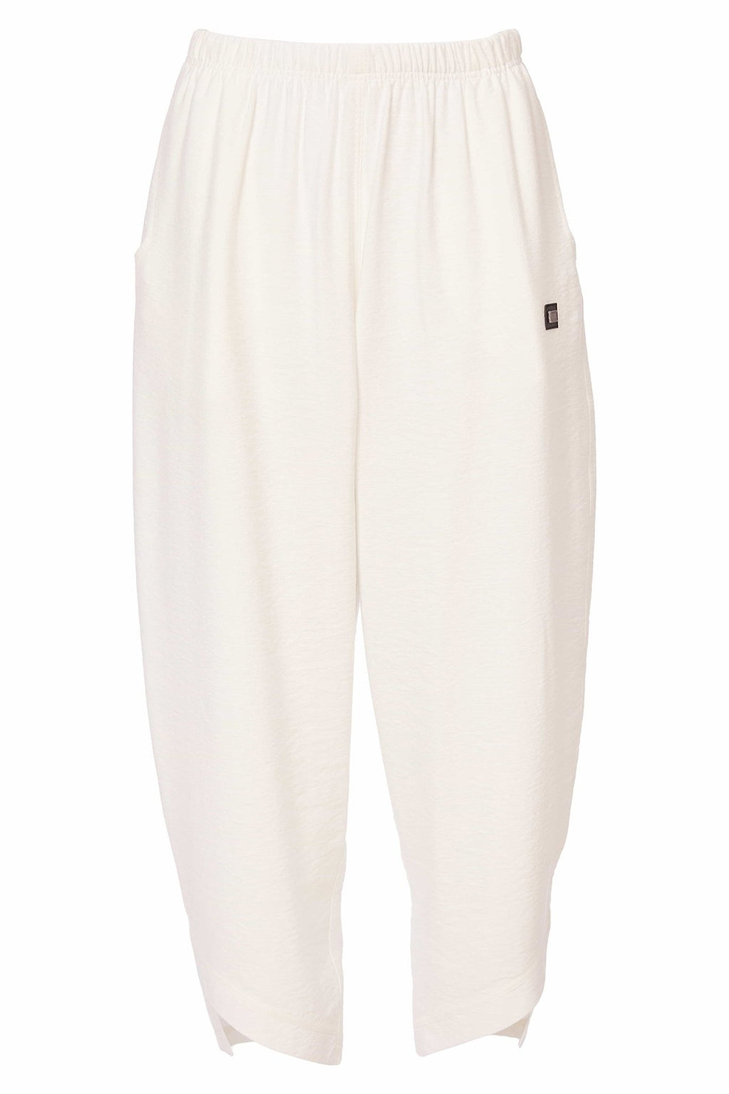 Naya NAS25217 Pull-On Crop Trousers White - Dotique