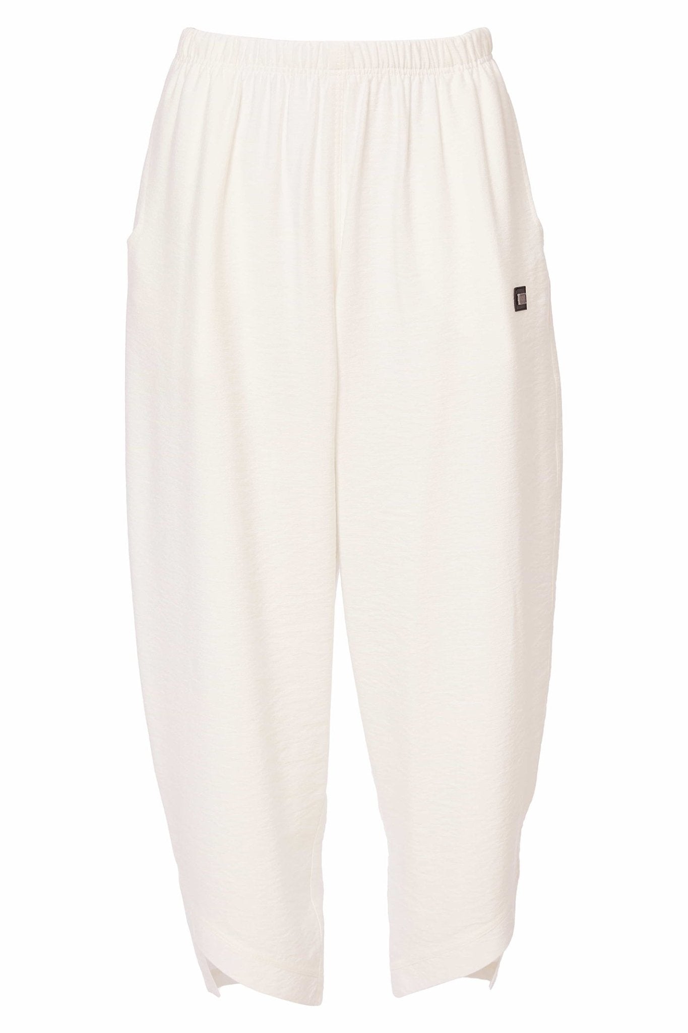 Naya NAS25217 Pull-On Crop Trousers White - Dotique