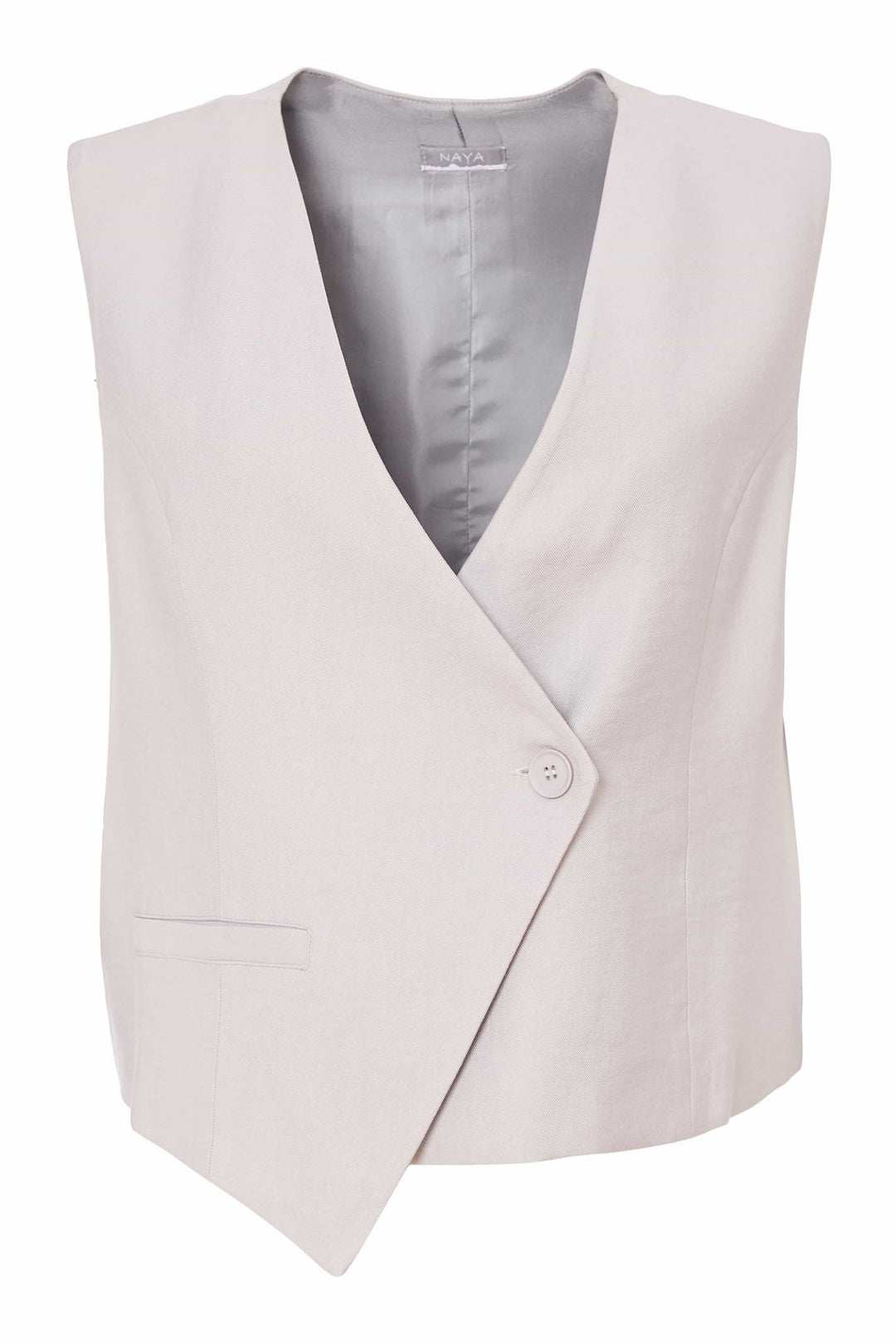 Naya NAS25272 Silver Asymmetric Waistcoat - Dotique - Naya