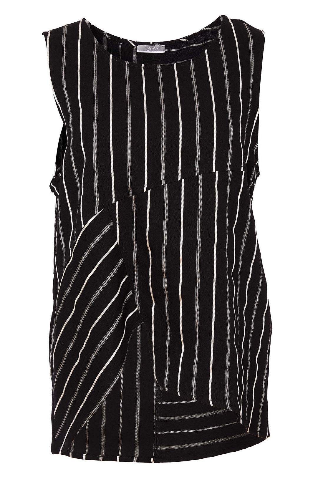 Naya NAS25336 Black Striped Sleeveless Top