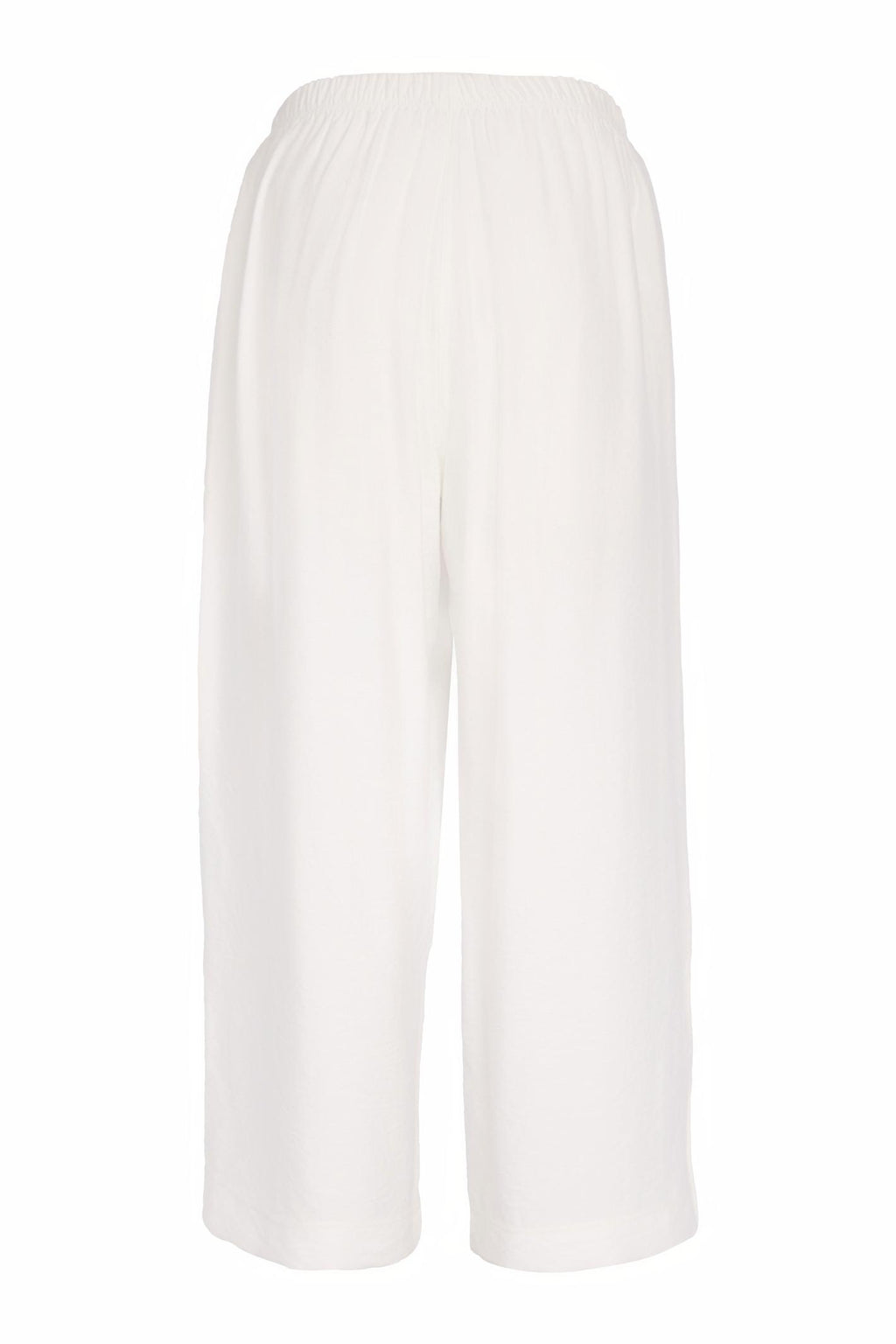 Naya NAS26154 White Pull-On Trousers by Naya, wide leg design, shop Naya styles at Dotique for relaxed summer wear