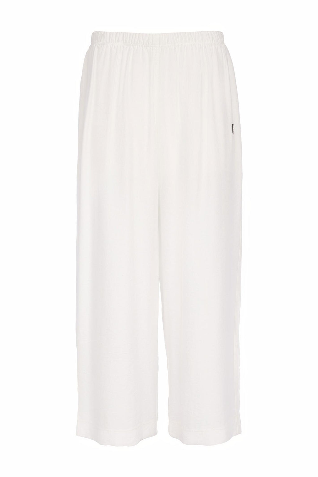 Naya NAS26154 White Pull-On Trousers by Naya, lightweight wide leg style, shop Naya collections at Dotique