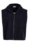 Naya NAW25194 Black Hooded Waistcoat with D Ring trim at Pocket - Dotique - Naya