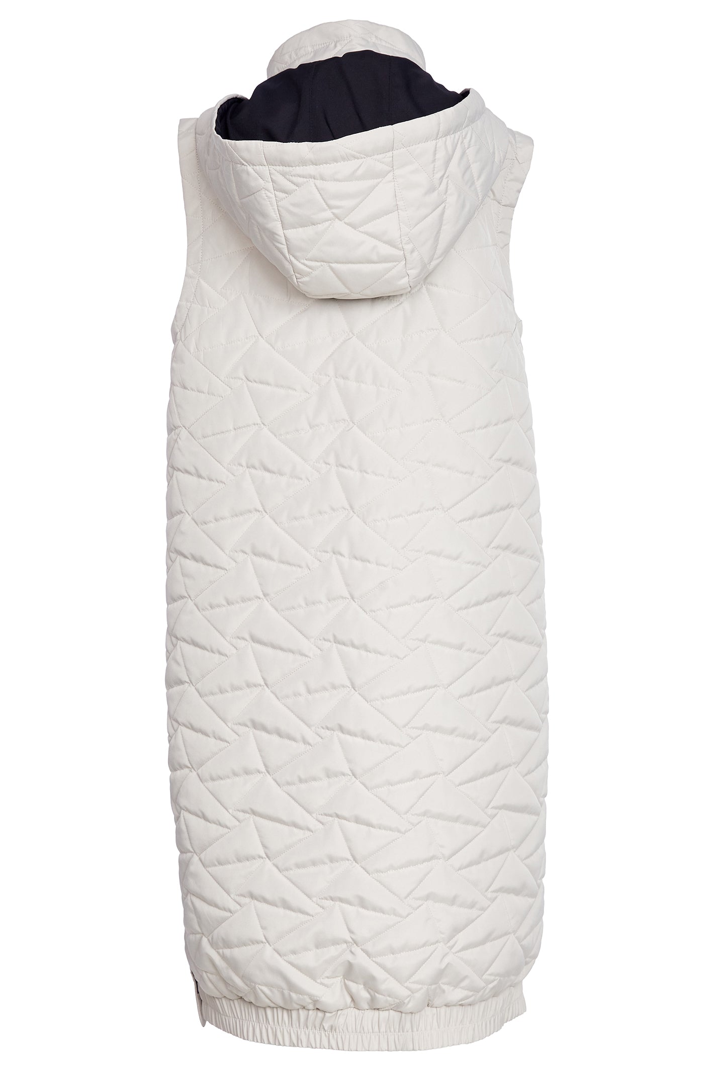 Naya NAW25209 Taupe Padded Long Line Gilet with Contrast Zips and Trims – Colour 779