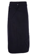 Naya NAW25345 Black Panelled Skirt with Stud at Waist and Zip Details – Colour 09 - Dotique - Naya