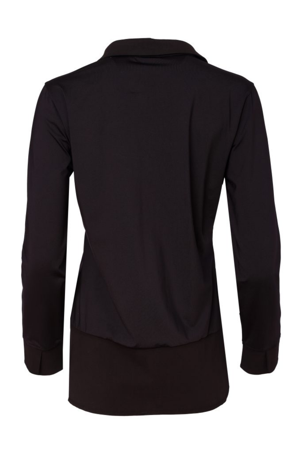 Shop the Naya NAW26107 Jersey Top in Black. A lightweight long-sleeve top with cotton collar, cuffs and hem panel for an easy layered look.