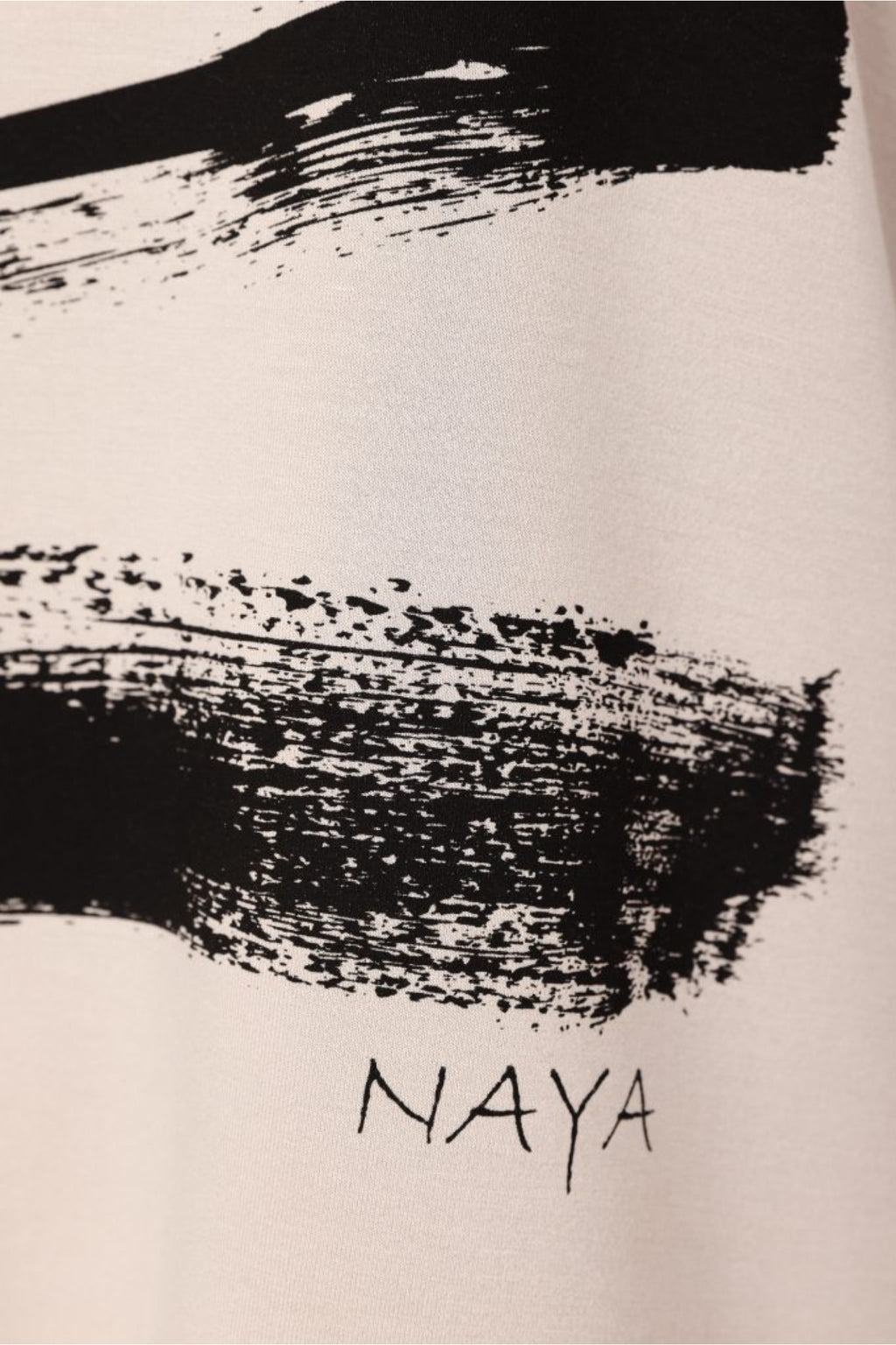 Naya NAW26146 Brush Stroke Placement Print Top Mink/Black