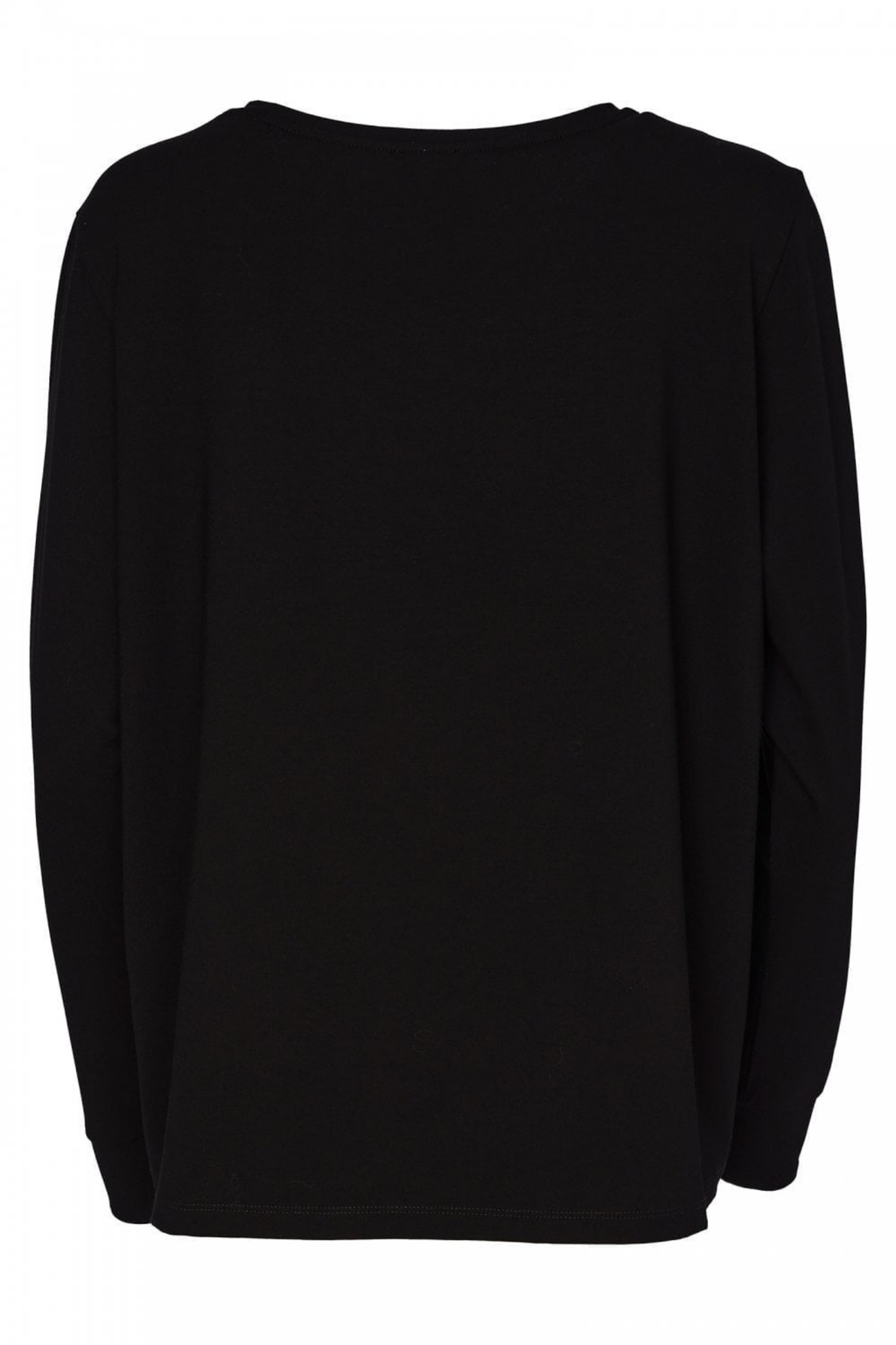 A relaxed NAYA jersey top in black with zesty tigerlily contrast trim at the cuffs and hem. Easy to pull on and easy to wear. Shop at Dotique.