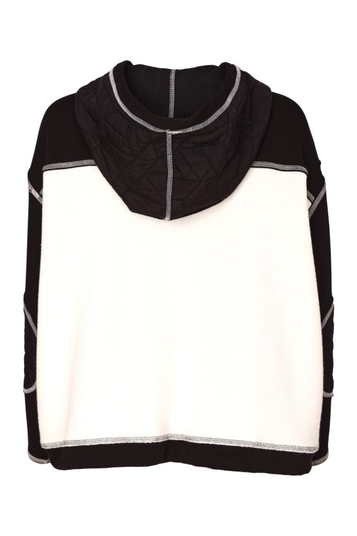 Naya NAW26168 Two Tone Black & Winter White Jacket With Coverseam Stitch Detail