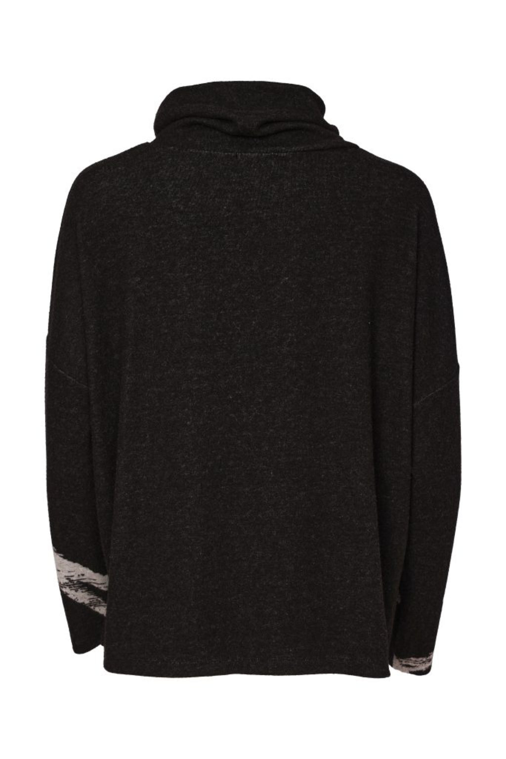 Naya NAW26202 Brush Stroke Print High Neck Top Black/Silver